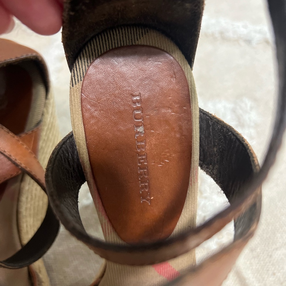 Authentic Burberry Platform Espadrilles Sandals - image 5